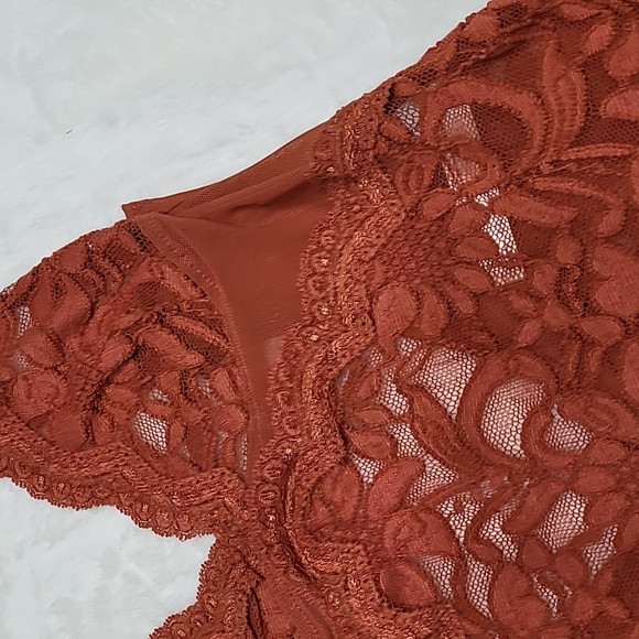 Free People Intimately Speed Date Bodysuit Spiced Brandy XS - Picture 10 of 16